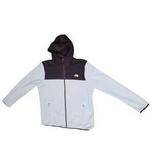 The North Face Women's Black and Blue Hooded Jacket - Size XL